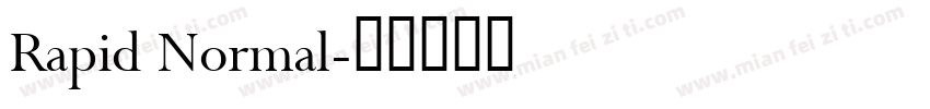 Rapid Normal字体转换
